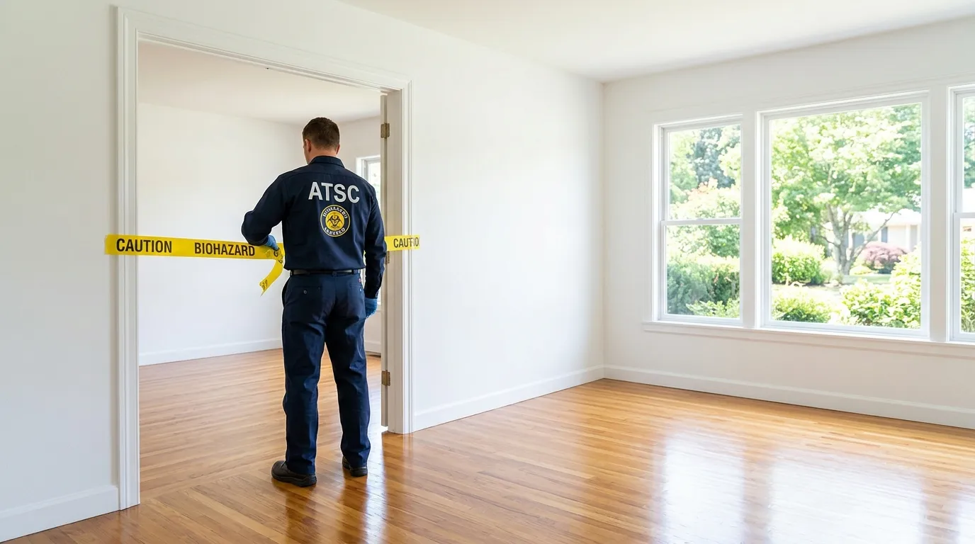 Certified biohazard cleanup crew performing Decomposition Cleanup in East Foothills